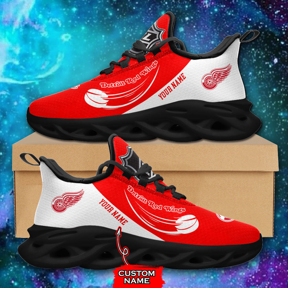 Ideafootwear Detroit Red Wings NHL Max Soul Shoes Sneakers For Men And Women