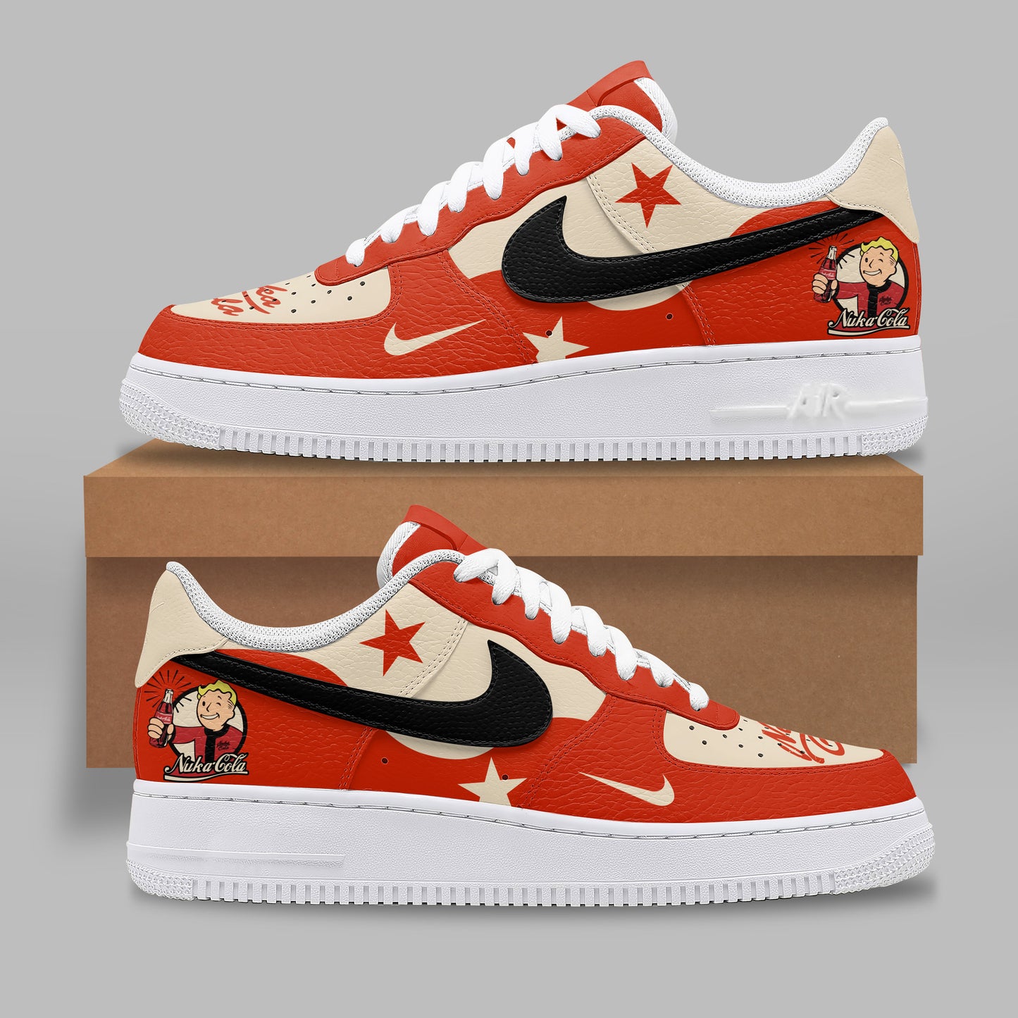Ideafootwear Fallout Nuka Cola Air Low-Top Sneakers Shoes For Men And Women