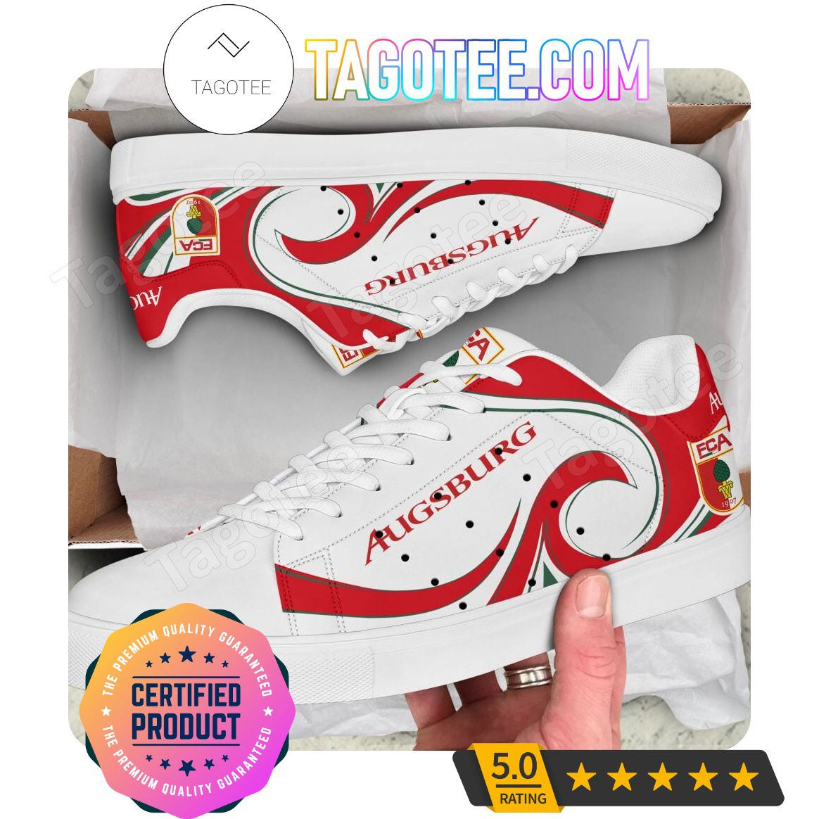 Ideafootwear FC Augsburg Skate Stan Shoes Sneakes For Men And Women