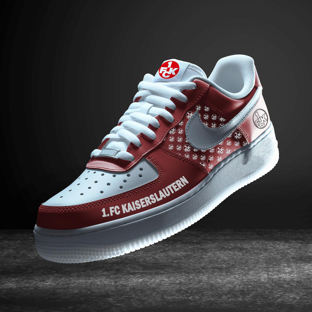 Ideafootwear FC Kaiserslautern Bundesliga Air Low-Top Sneakers Shoes For Men And Women