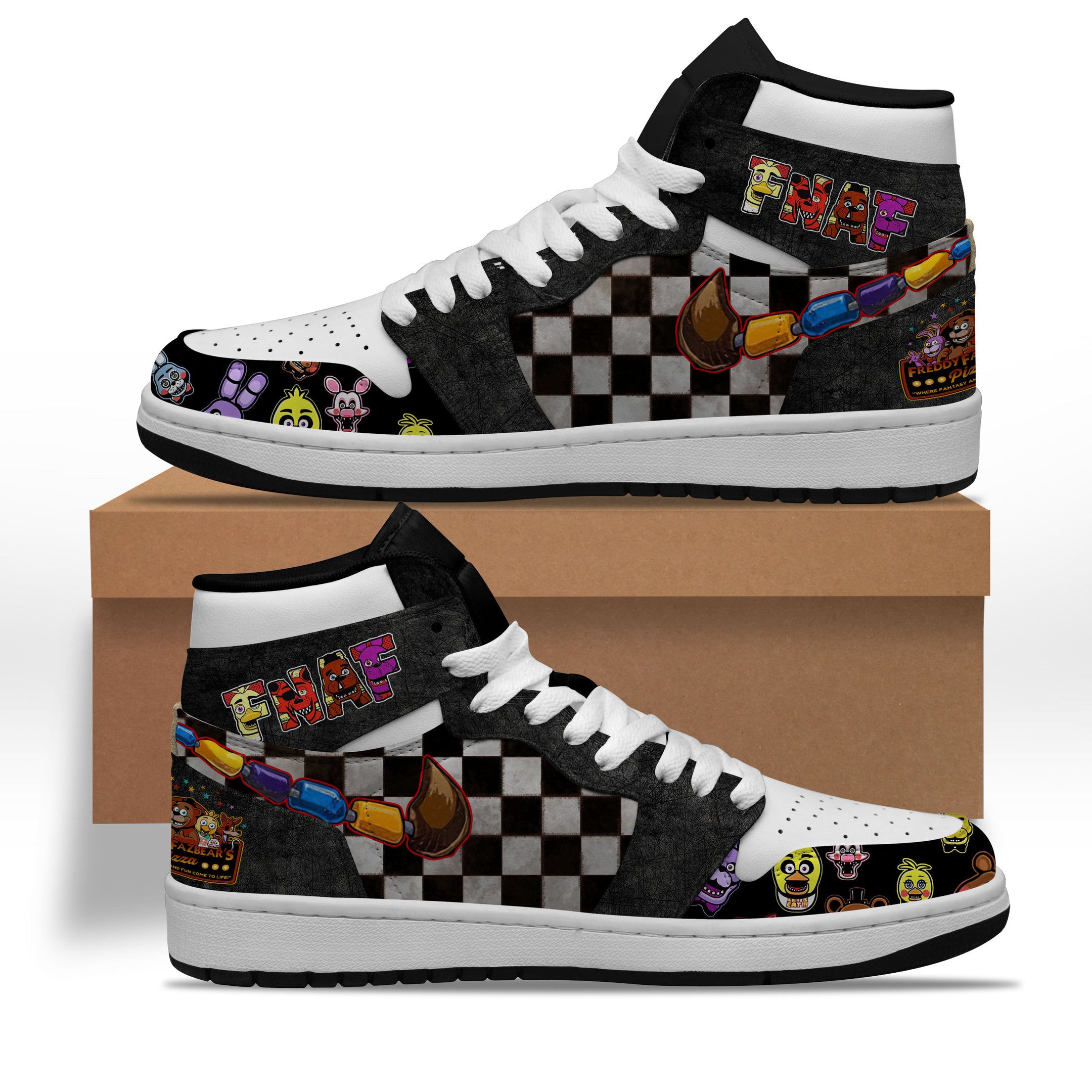 Ideafootwear Five Night At Freddy's AJ1 High Sneakers Shoes For Men And Women
