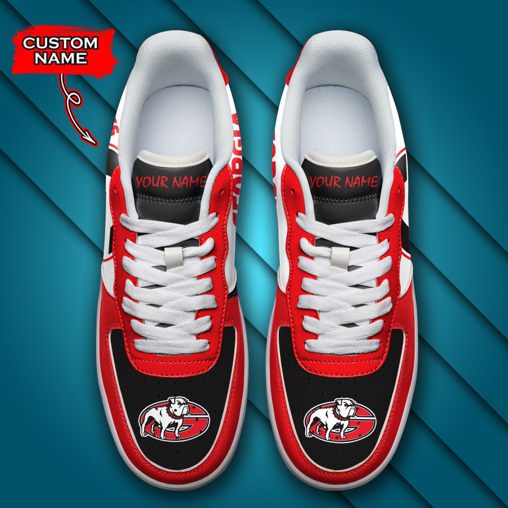 Ideafootwear Georgia Bulldogs NCAA Air Low-Top Sneakers Shoes For Men And Women