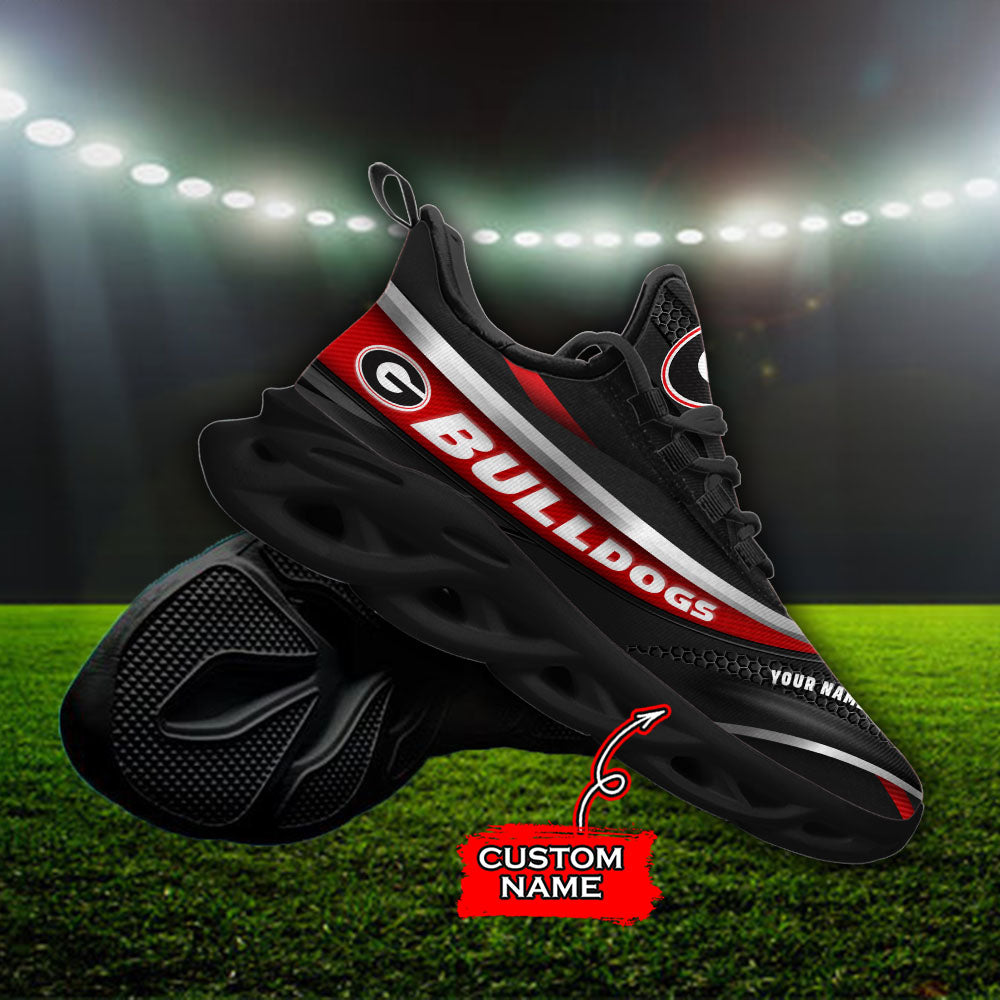 Ideafootwear Georgia Bulldogs NCAA Max Soul Shoes Sneakers For Men And Women