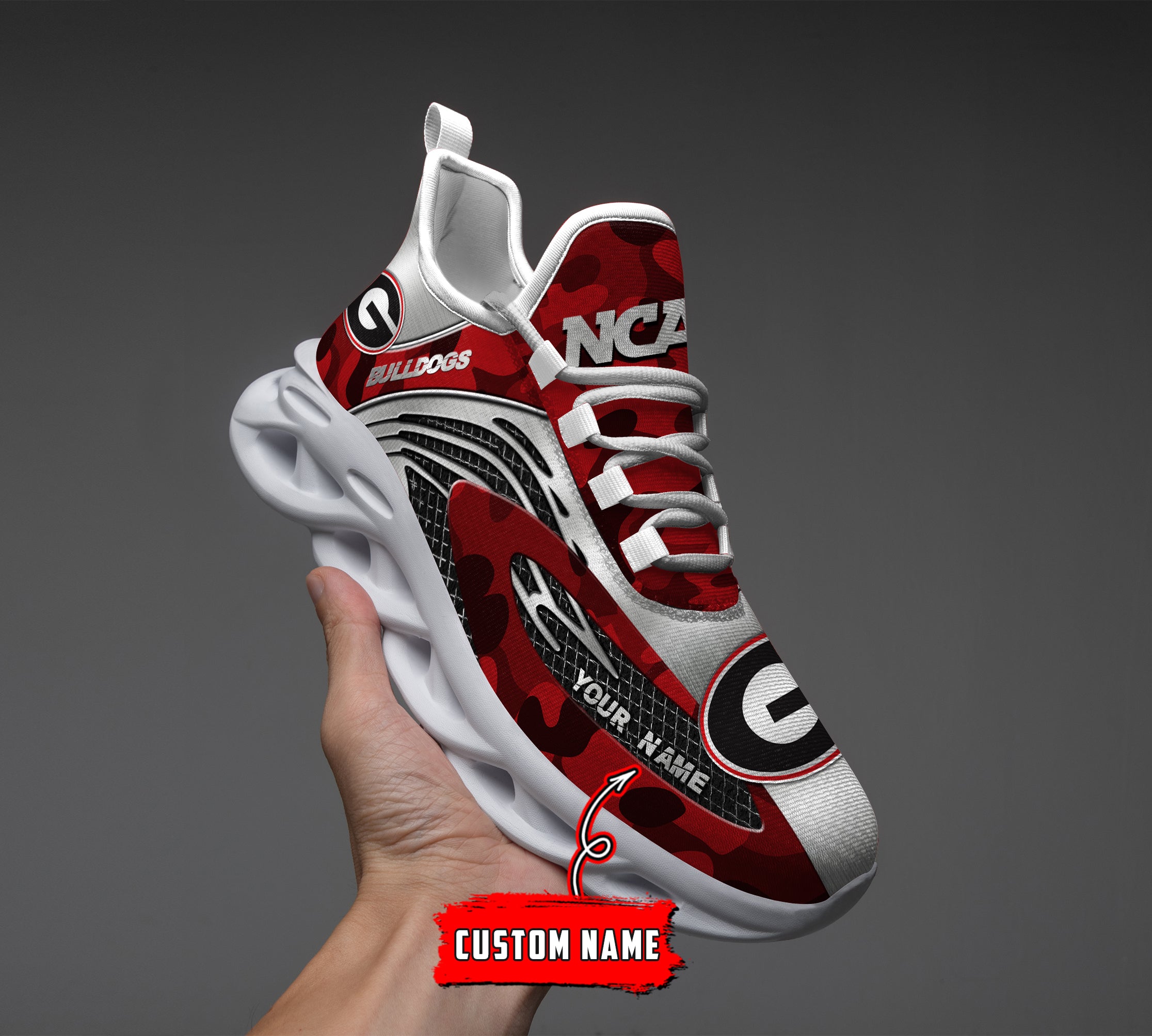 Ideafootwear Georgia Bulldogs NCAA Max Soul Shoes Sneakers For Men And Women