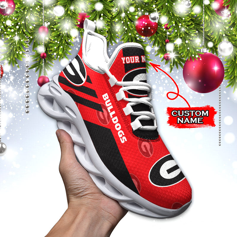Ideafootwear Georgia Bulldogs NCAA Max Soul Shoes Sneakers For Men And Women