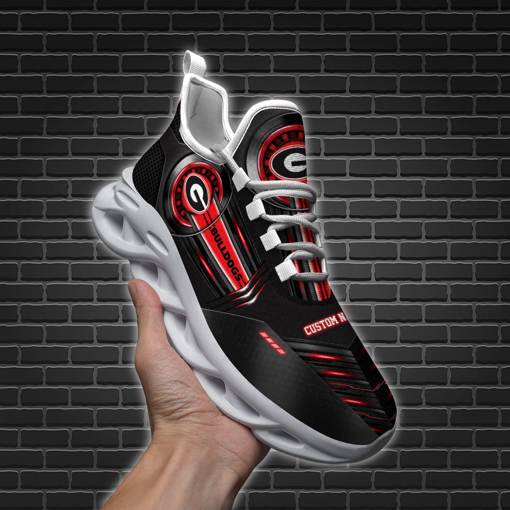 Ideafootwear Georgia Bulldogs NCAA Max Soul Shoes Sneakers For Men And Women