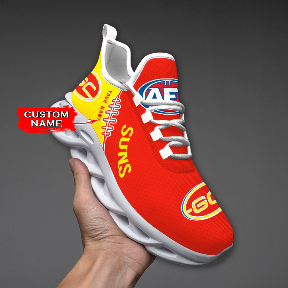 Ideafootwear Gold Coast Suns AFL Max Soul Shoes Sneakers For Men And Women