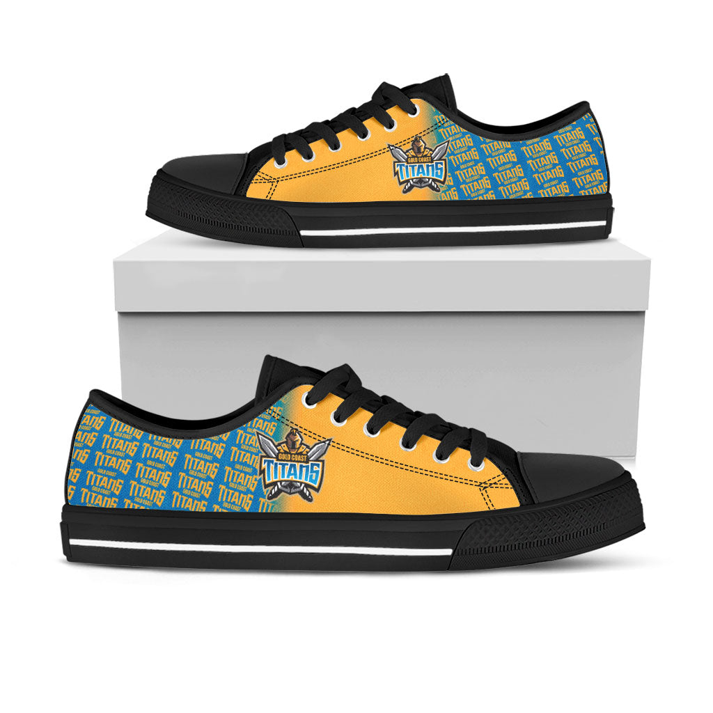 Ideafootwear Gold Coast Titans Low Top Canvas Sneakers Shoes For Men And Women
