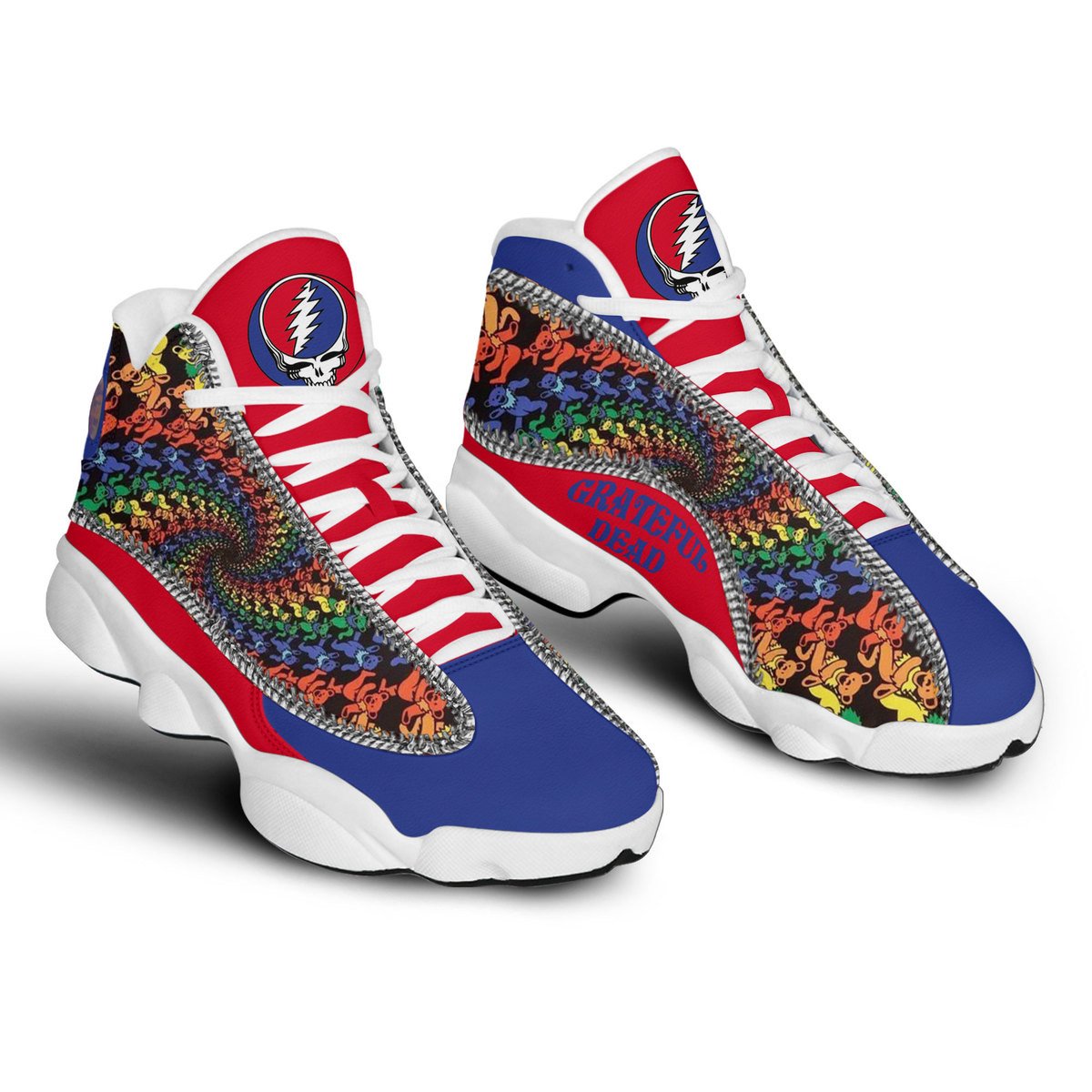 Ideafootwear Grateful Dead AJ13 Sneakers Shoes For Men And Women