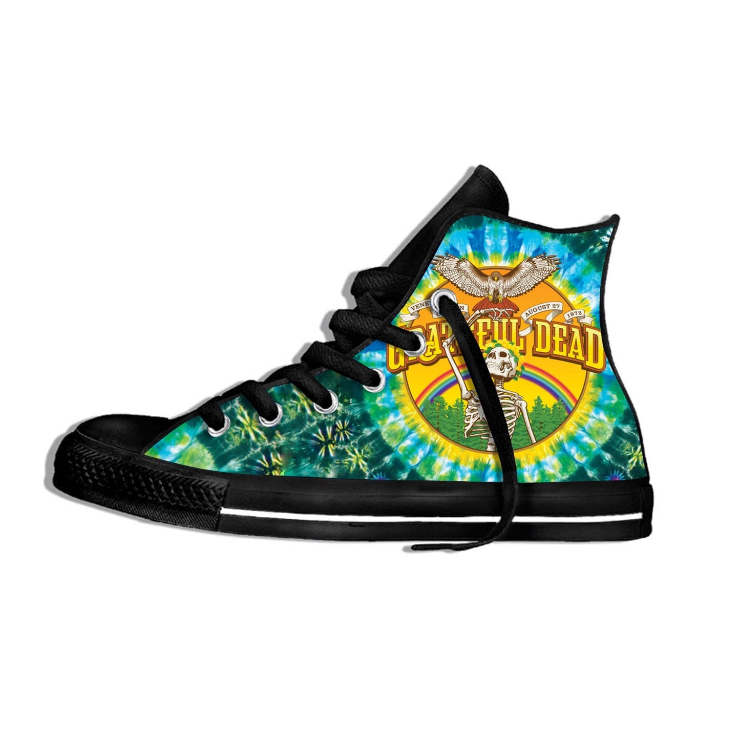 Ideafootwear Grateful Dead High Top Canvas Sneakers Shoes For Men And Women