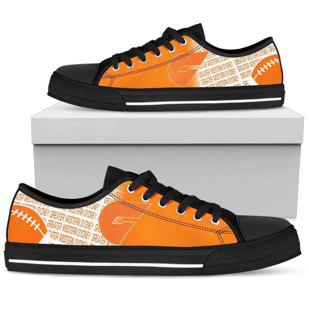 Ideafootwear Greater Western Sydney Giants Low Top Canvas Sneakers Shoes For Men And Women