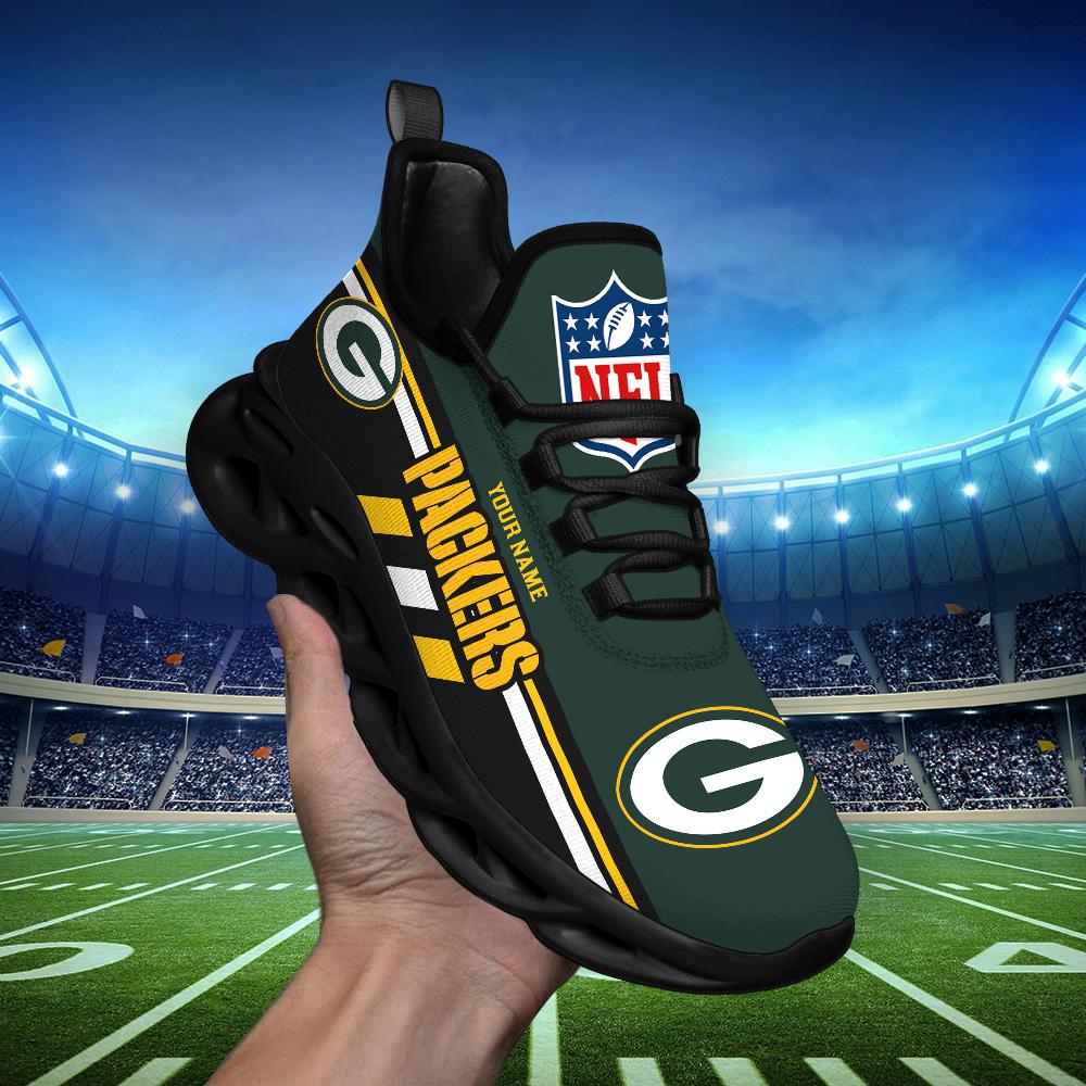 Ideafootwear Green Bay Packers Max Soul Shoes Sneakers For Men And Women