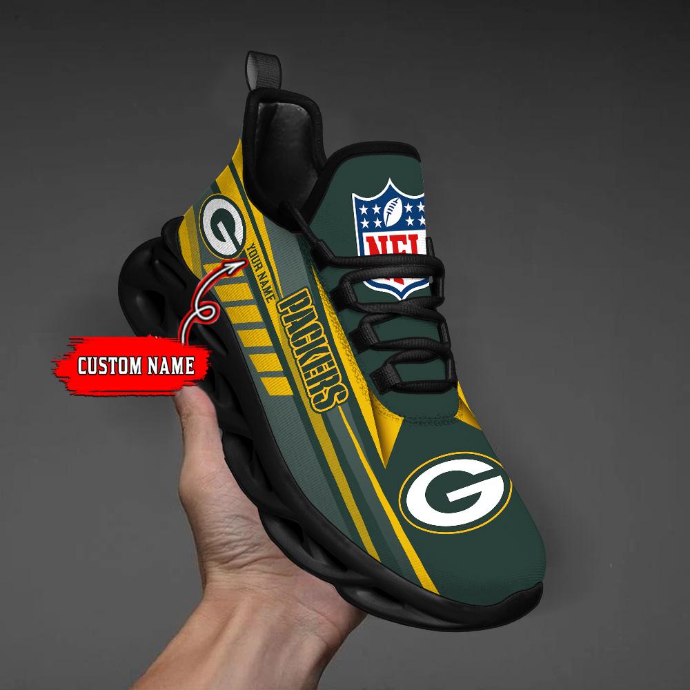 Ideafootwear Green Bay Packers Max Soul Shoes Sneakers For Men And Women