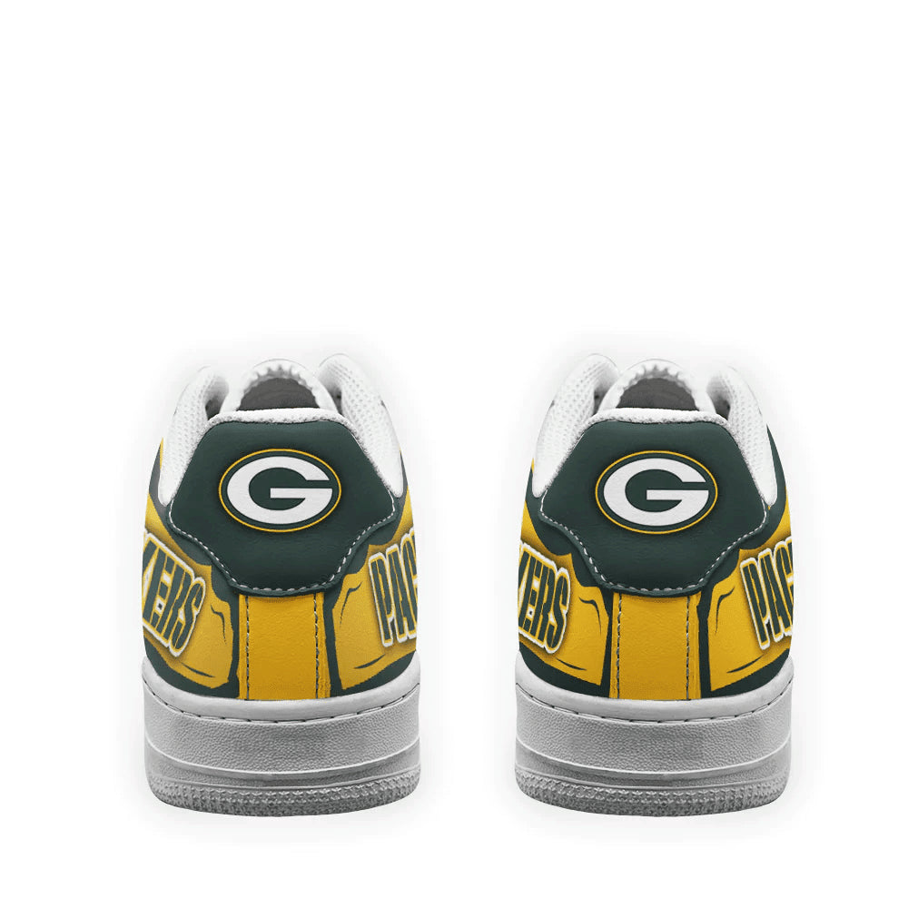Ideafootwear Green Bay Packers NFL Air Low-Top Sneakers Shoes For Men And Women