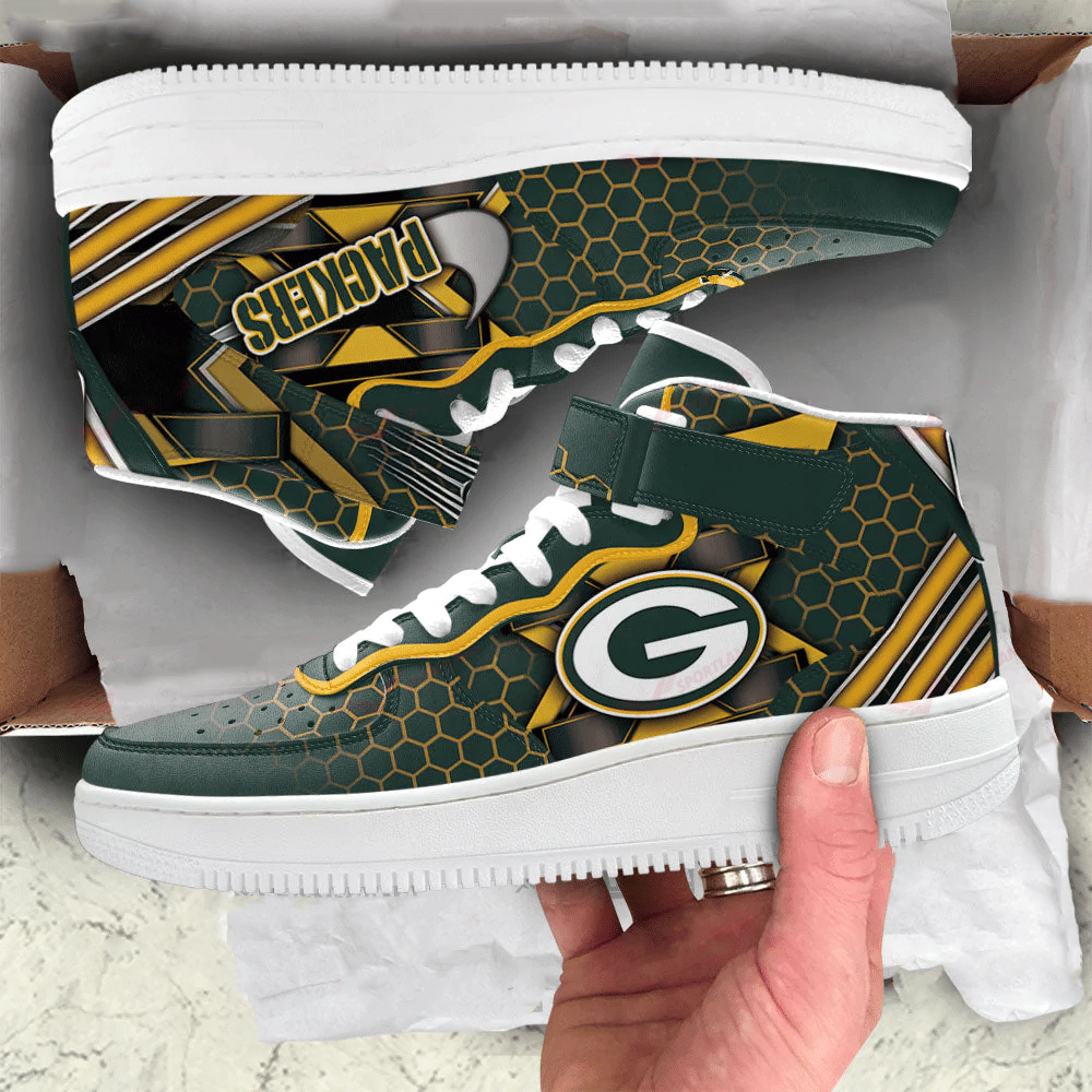Ideafootwear Green Bay Packers NFL Air Low-Top Sneakers Shoes For Men And Women