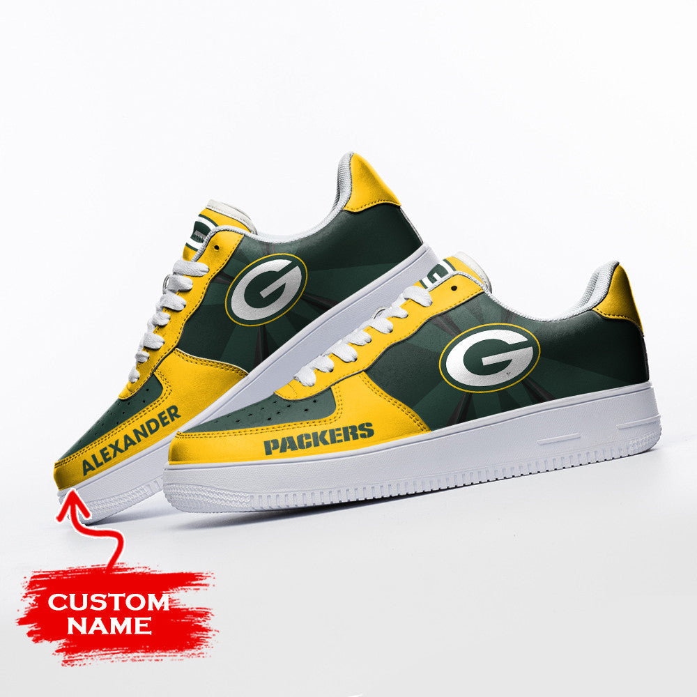 Ideafootwear Green Bay Packers NFL Air Low-Top Sneakers Shoes For Men And Women