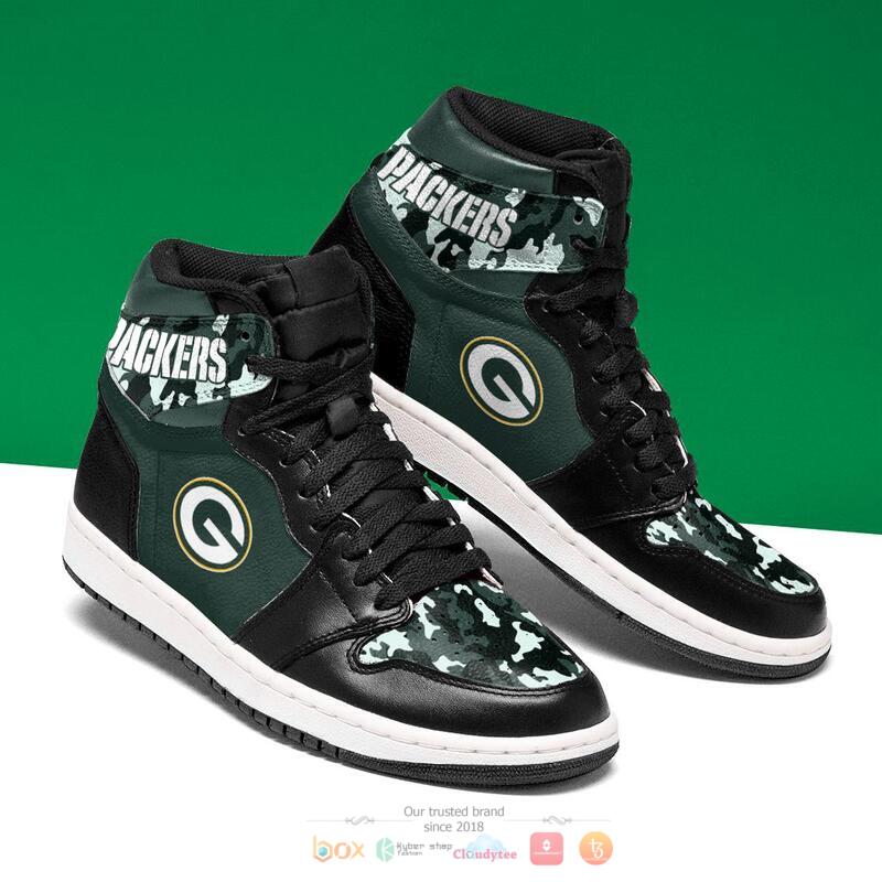 Ideafootwear Green Bay Packers NFL AJ1 High Sneakers Shoes For Men And Women