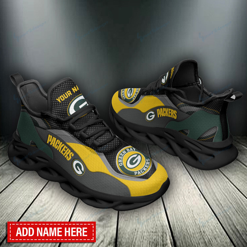 Ideafootwear Green Bay Packers NFL Max Soul Shoes Sneakers For Men And Women