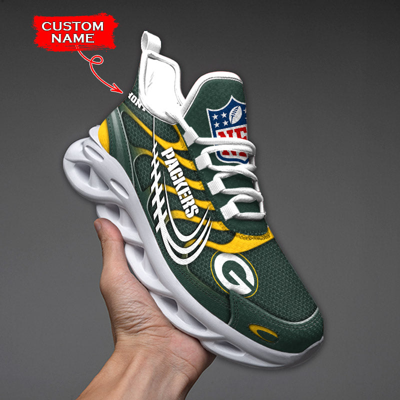 Ideafootwear Green Bay Packers NFL Max Soul Shoes Sneakers For Men And Women