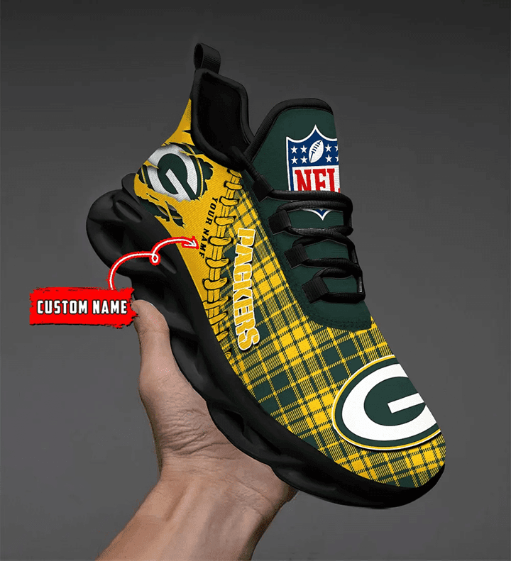 Ideafootwear Green Bay Packers NFL Max Soul Shoes Sneakers For Men And Women