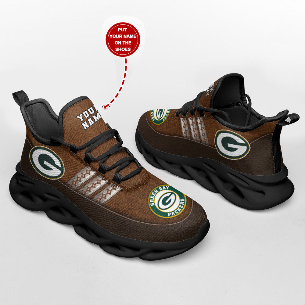 Ideafootwear Green Bay Packers NFL Max Soul Shoes Sneakers For Men And Women