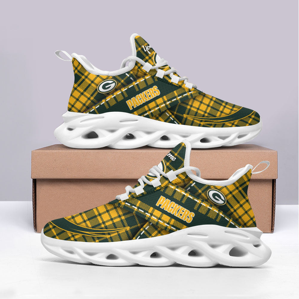 Ideafootwear Green Bay Packers NFL Max Soul Shoes Sneakers For Men And Women