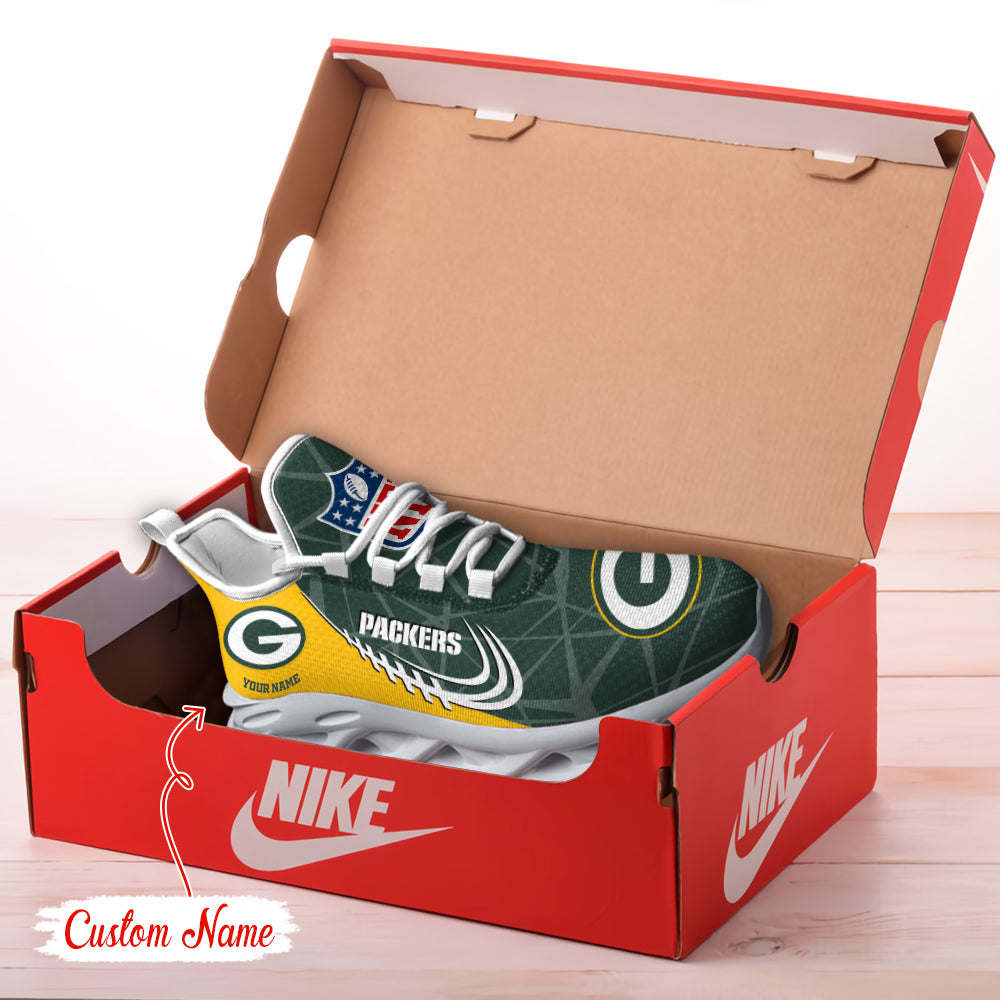 Ideafootwear Green Bay Packers NFL Max Soul Shoes Sneakers For Men And Women