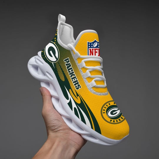 Ideafootwear Green Bay Packers NFL Max Soul Shoes Sneakers For Men And Women