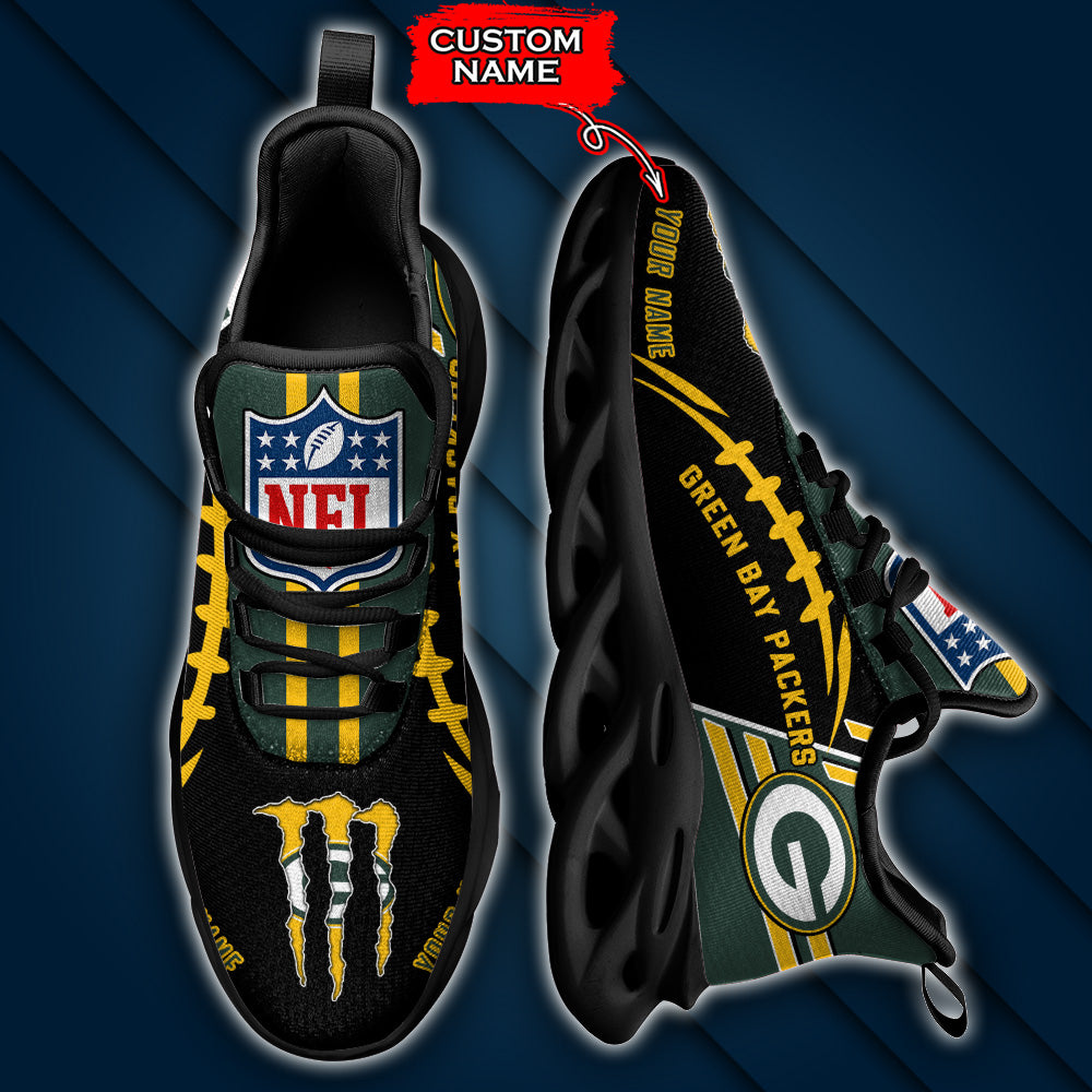 Ideafootwear Green Bay Packers NFL Max Soul Shoes Sneakers For Men And Women