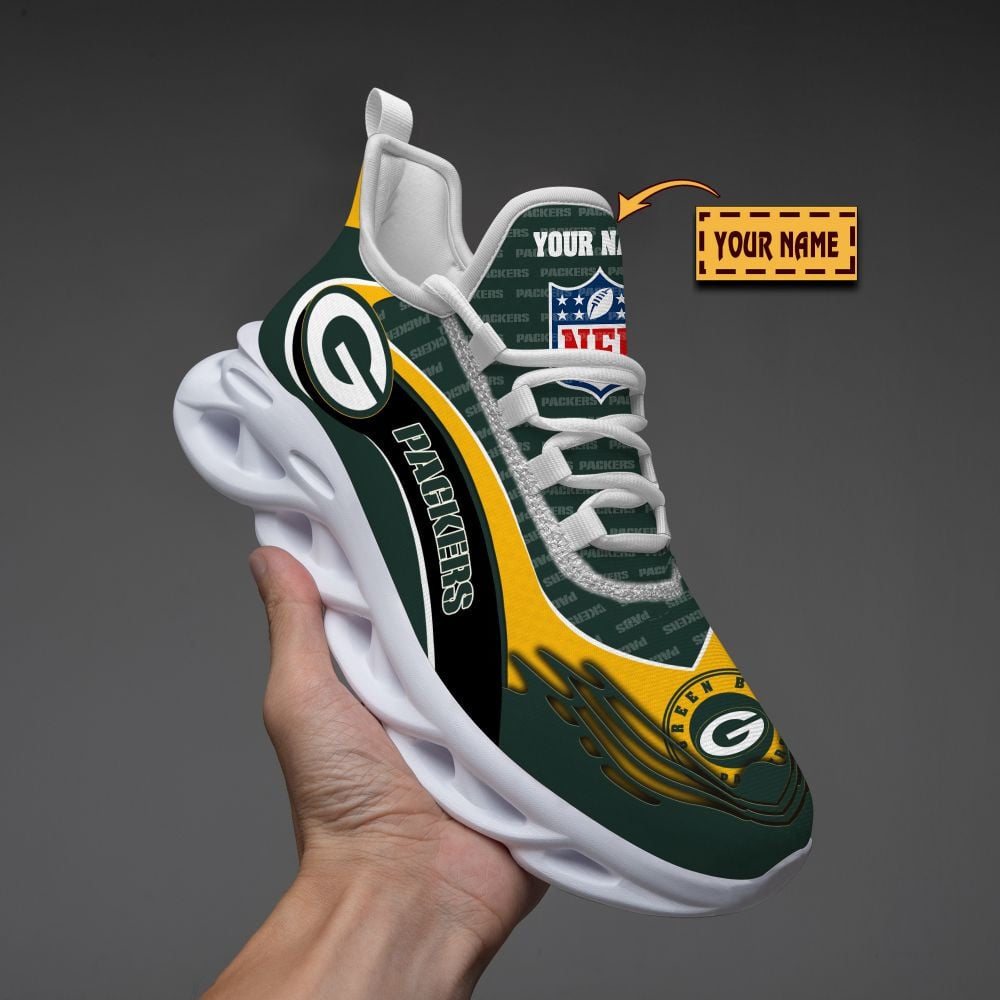 Ideafootwear Green Bay Packers NFL Max Soul Shoes Sneakers For Men And Women