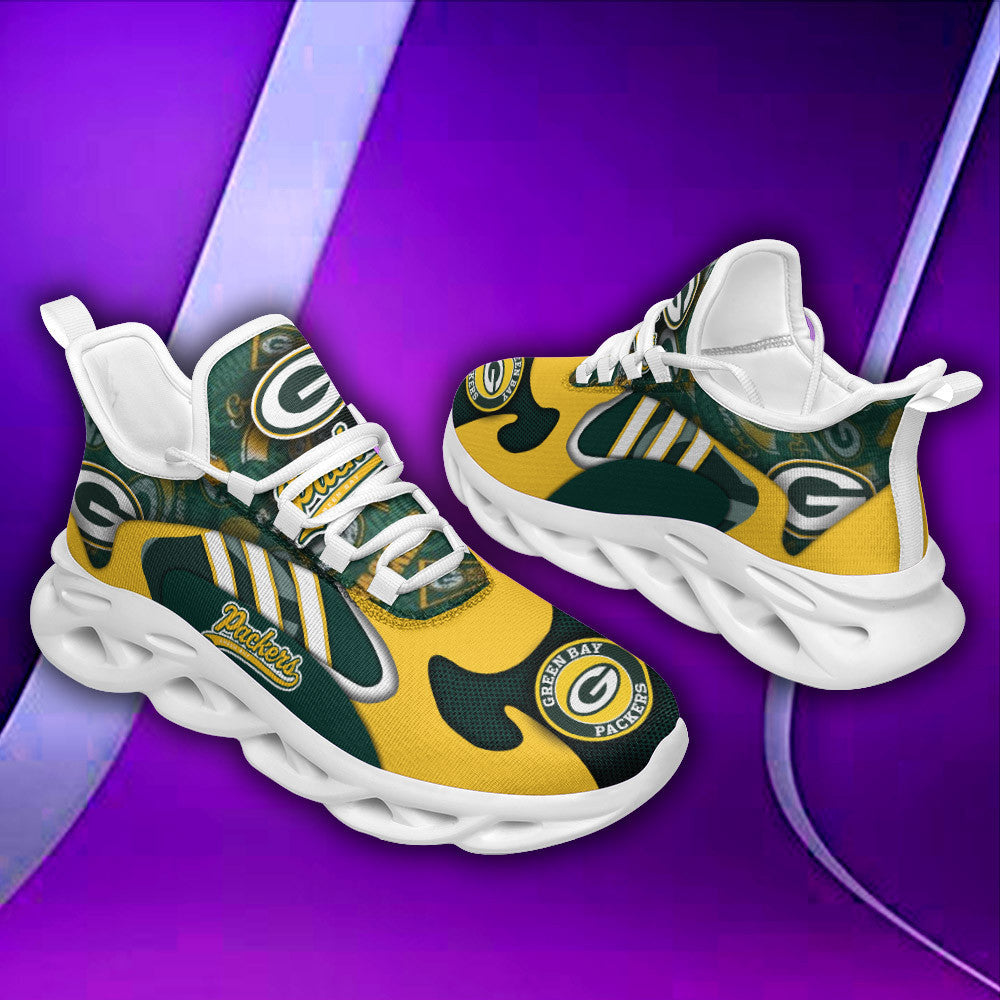 Ideafootwear Green Bay Packers NFL Max Soul Shoes Sneakers For Men And Women