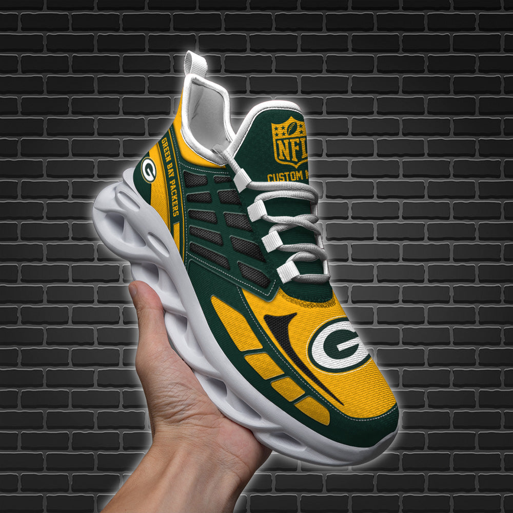 Ideafootwear Green Bay Packers NFL Max Soul Shoes Sneakers For Men And Women