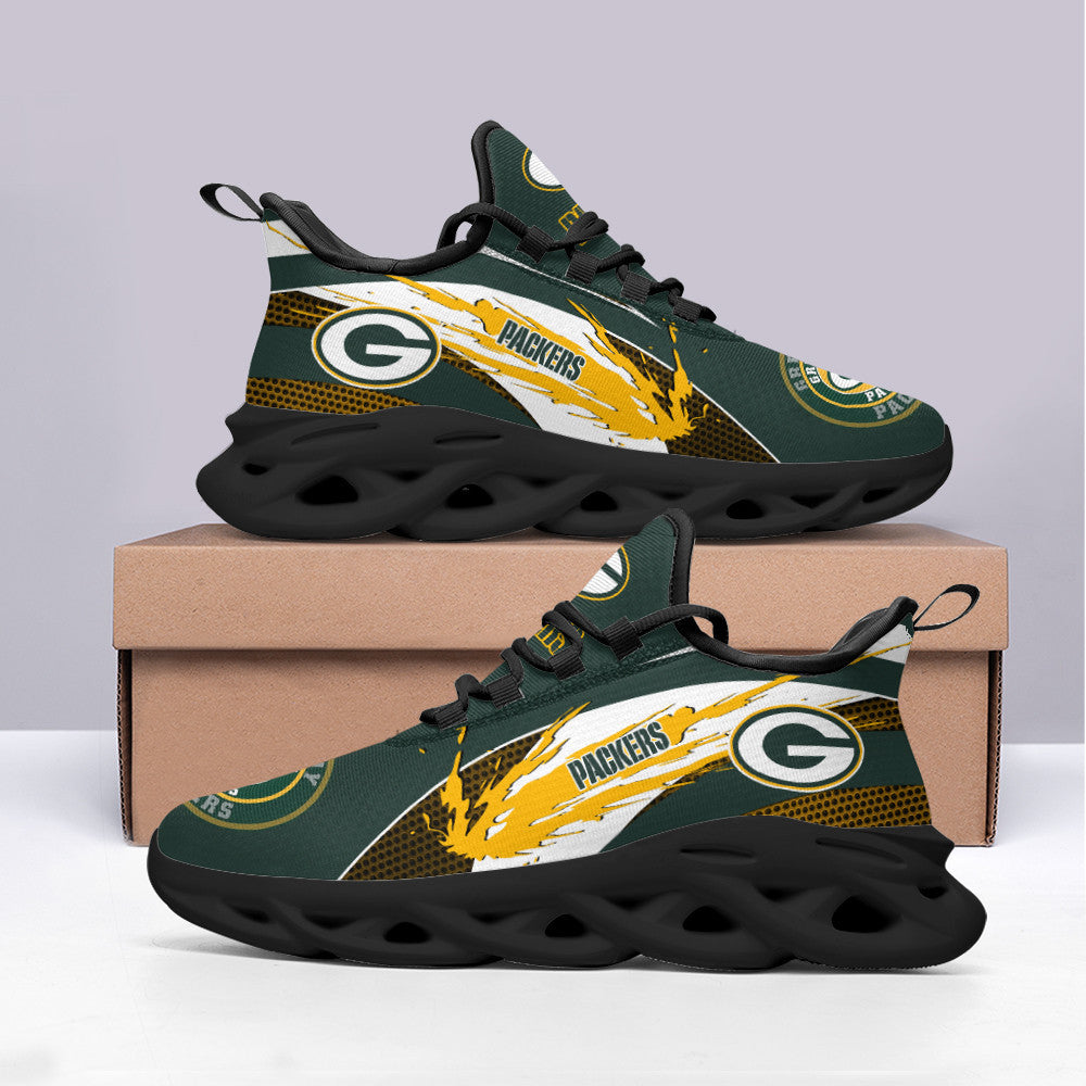Ideafootwear Green Bay Packers NFL Max Soul Shoes Sneakers For Men And Women