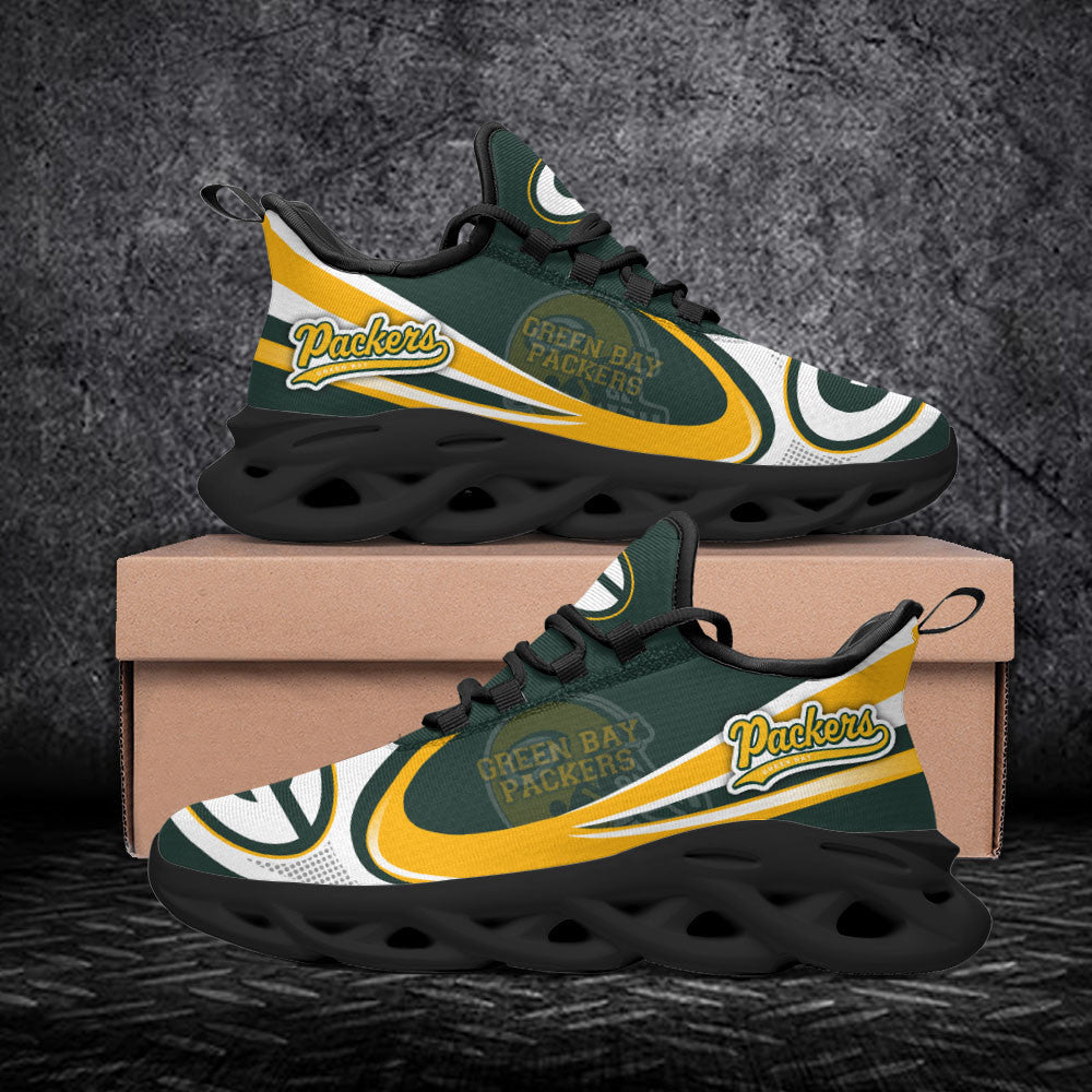 Ideafootwear Green Bay Packers NFL Max Soul Shoes Sneakers For Men And Women