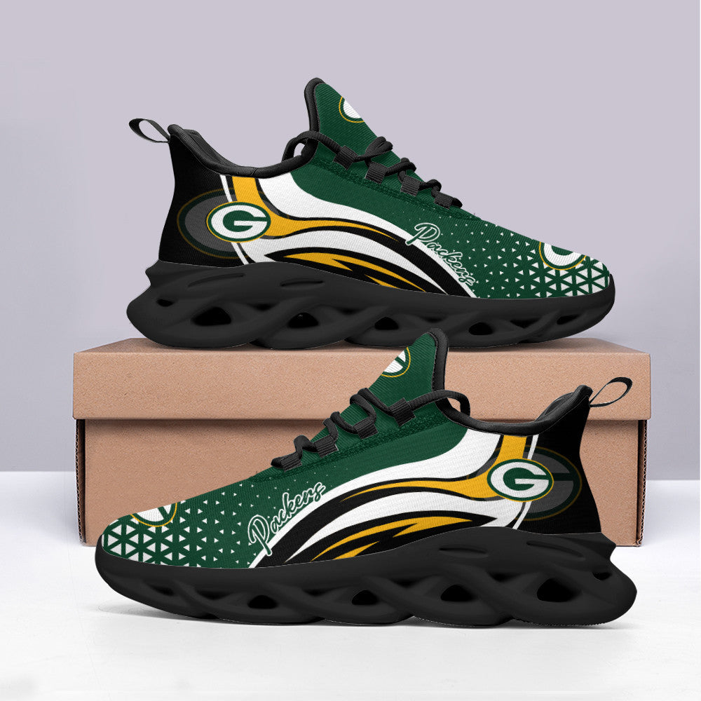 Ideafootwear Green Bay Packers NFL Max Soul Shoes Sneakers For Men And Women