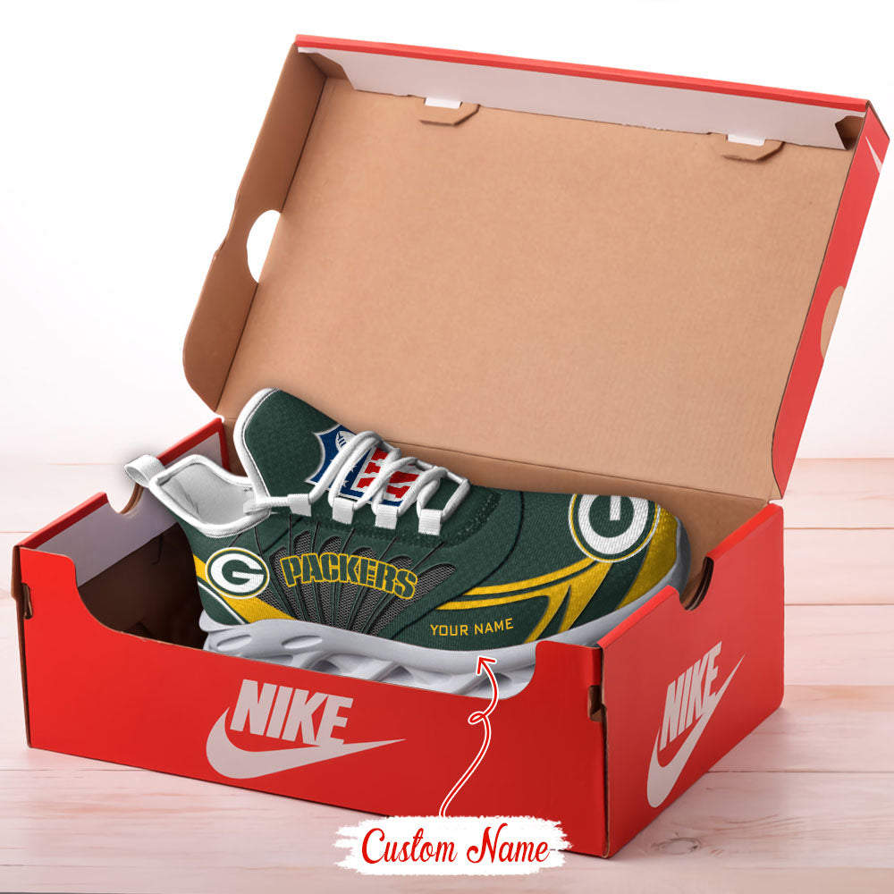 Ideafootwear Green Bay Packers NFL Max Soul Shoes Sneakers For Men And Women