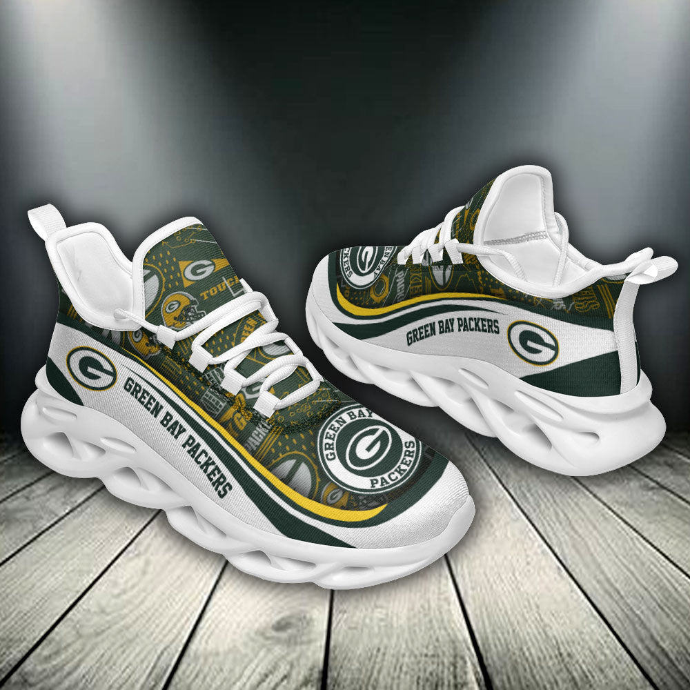 Ideafootwear Green Bay Packers NFL Max Soul Shoes Sneakers For Men And Women