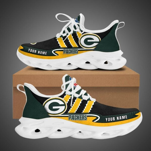 Ideafootwear Green Bay Packers NFL Max Soul Shoes Sneakers For Men And Women