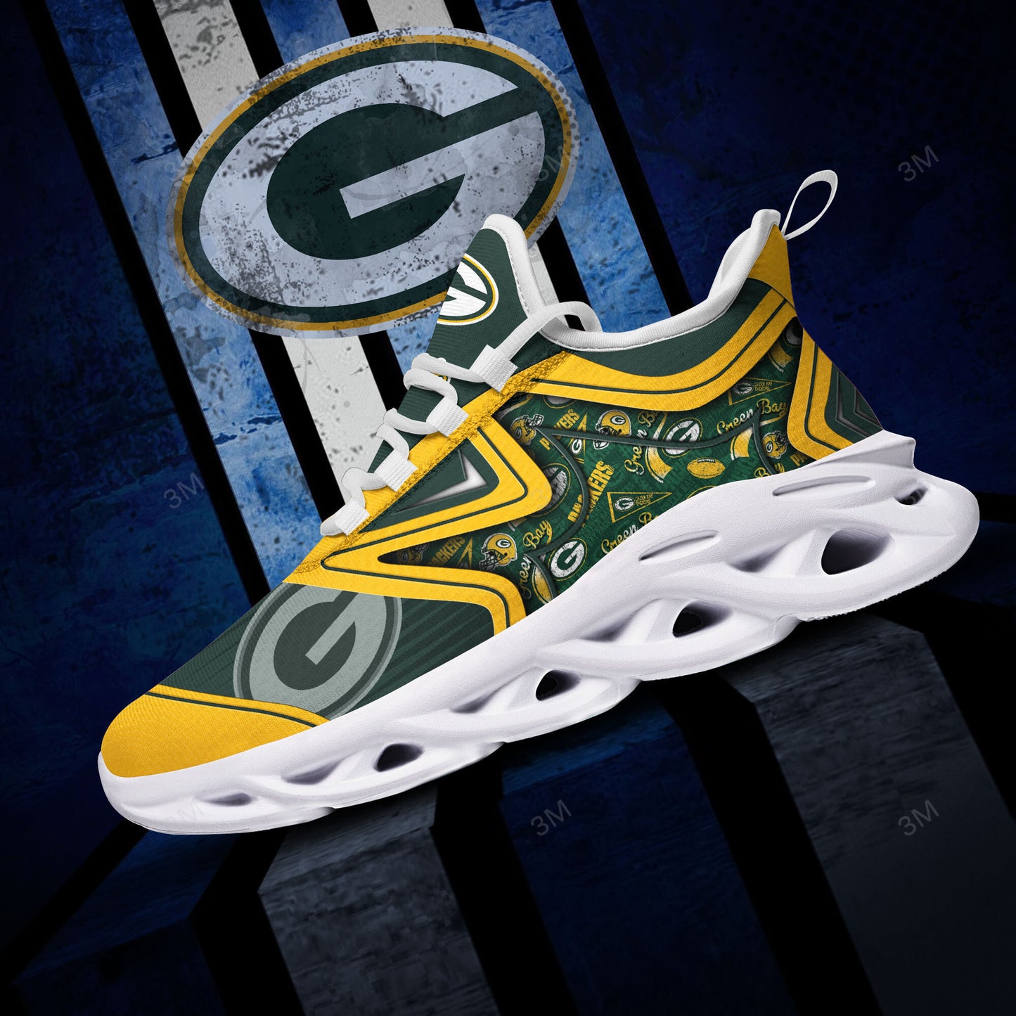 Ideafootwear Green Bay Packers NFL Max Soul Shoes Sneakers For Men And Women