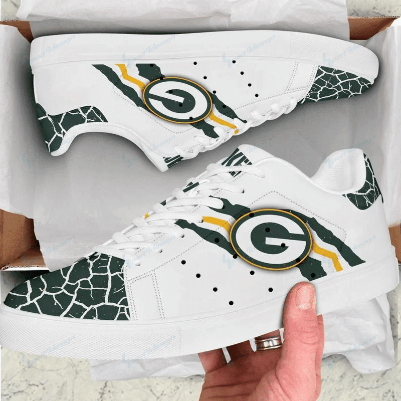 Ideafootwear Green Bay Packers Skate Stan Shoes Sneakes For Men And Women