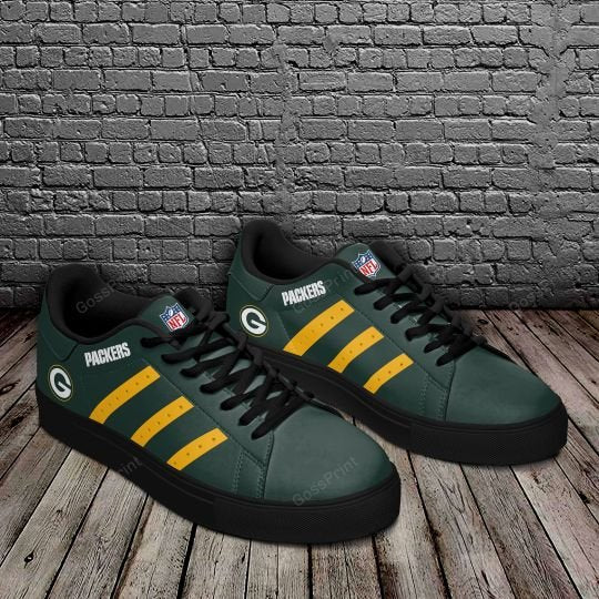 Ideafootwear Green Bay Packers Skate Stan Shoes Sneakes For Men And Women