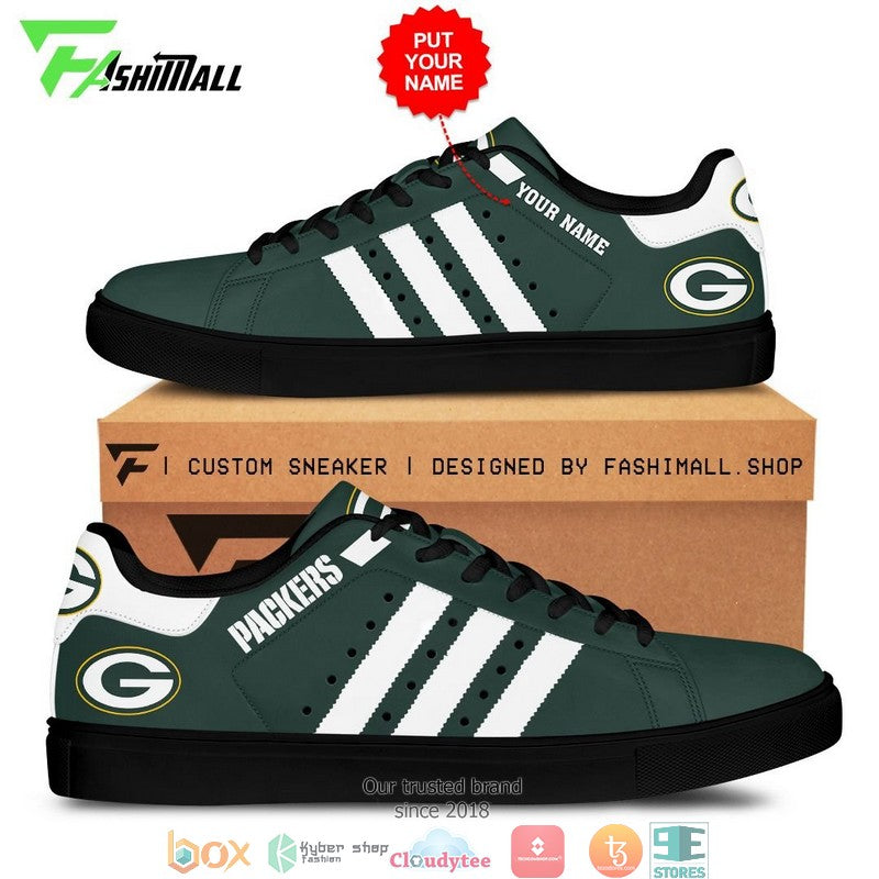 Ideafootwear Green Bay Packers Skate Stan Shoes Sneakes For Men And Women