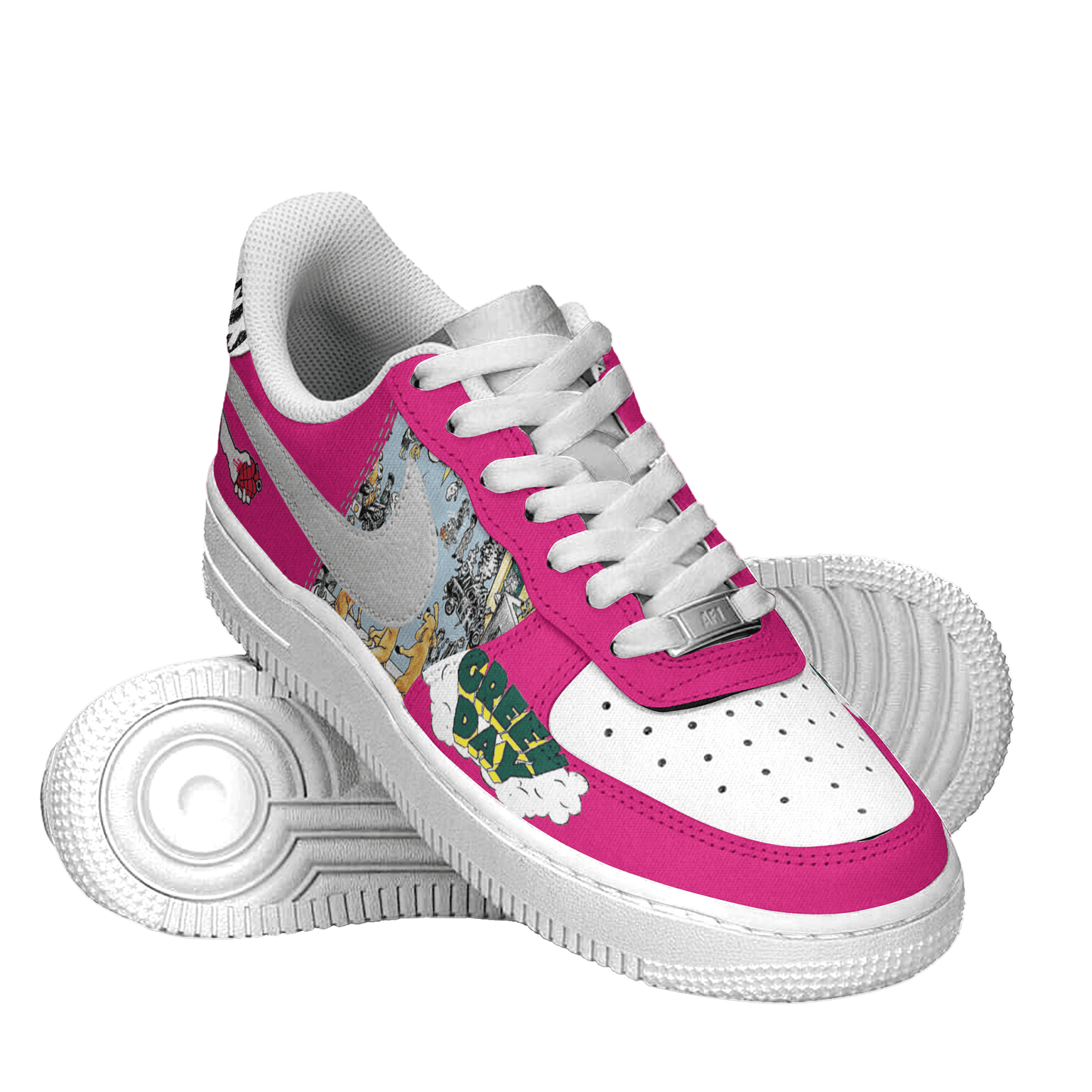 Ideafootwear Green Day Air Low-Top Sneakers Shoes For Men And Women