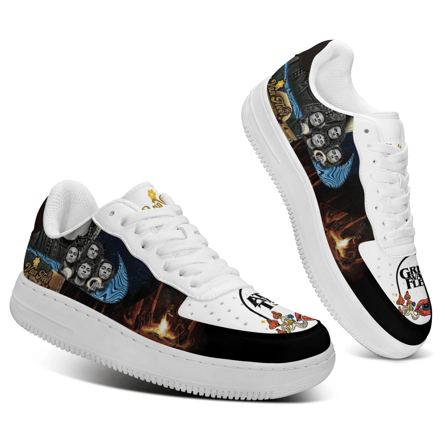 Ideafootwear Greta Van Fleet Air Low-Top Sneakers Shoes For Men And Women