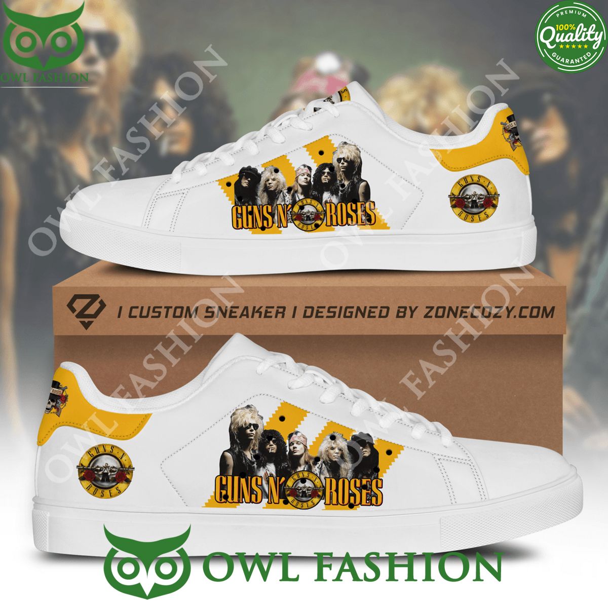 Ideafootwear Guns and Roses Skate Stan Shoes Sneakes For Men And Women