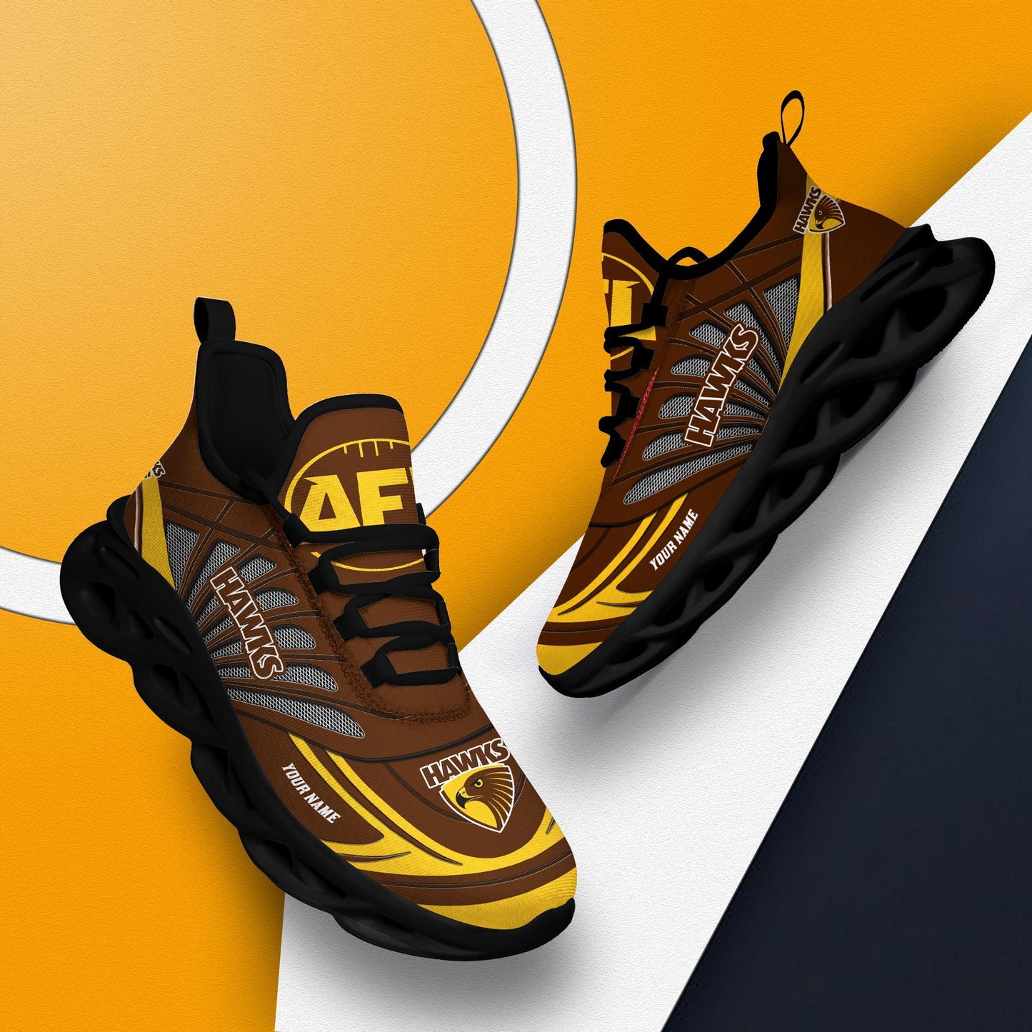 Ideafootwear Hawthorn Football Club Max Soul Shoes Sneakers For Men And Women