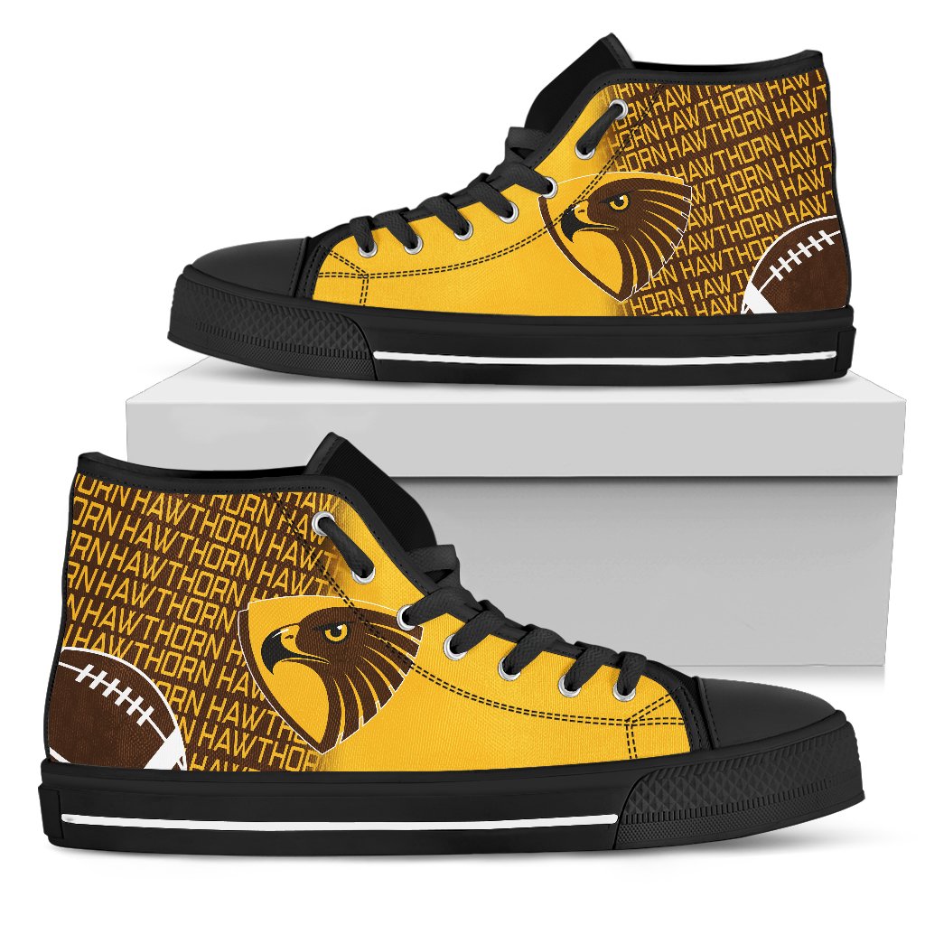 Ideafootwear Hawthorn Hawks High Top Canvas Sneakers Shoes For Men And Women