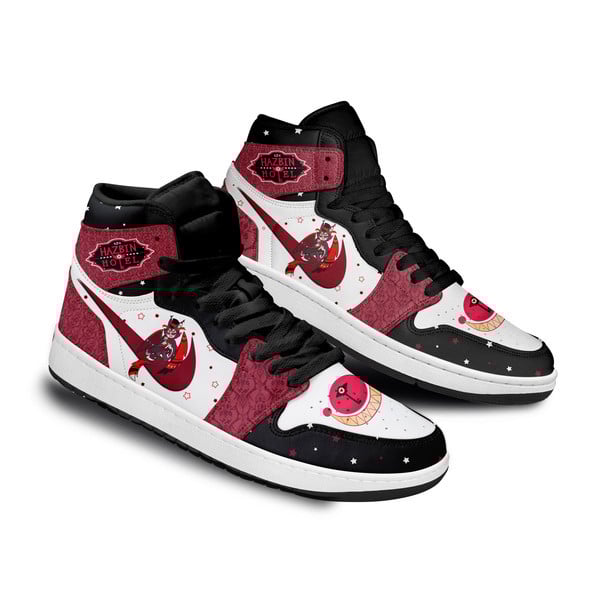 Ideafootwear Hazbin Hotel AJ1 High Sneakers Shoes For Men And Women