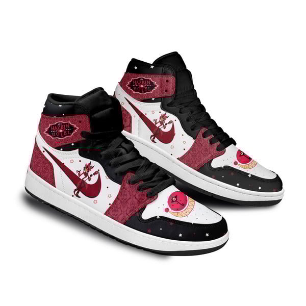 Ideafootwear Hazbin Hotel AJ1 High Sneakers Shoes For Men And Women
