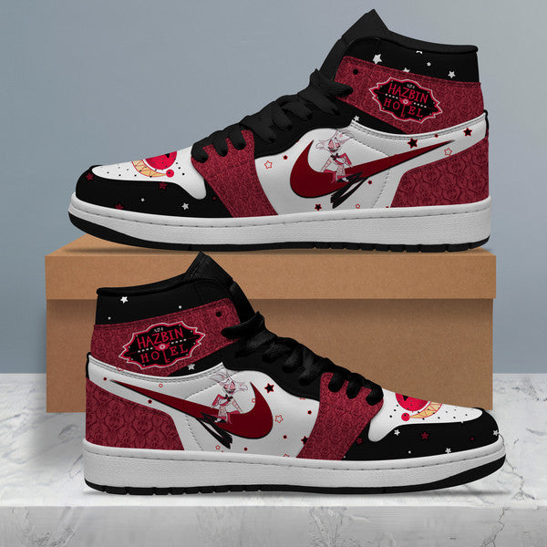 Ideafootwear Hazbin Hotel AJ1 High Sneakers Shoes For Men And Women